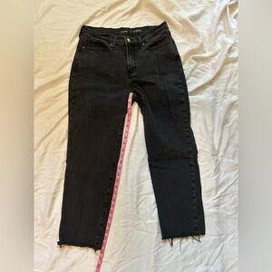 Old Navy Women's Black OG Straight Leg High Rise Jeans
